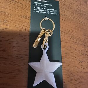 Starbucks 2024 Reusable Hot Cup Lid Stopper Keychain